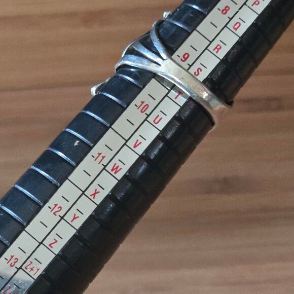 Native Women's Silver Jewelry Squash blossom ring Signed by Artist 1950's - Picture 4 of 8